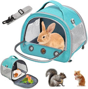 Borsa per Animali 30 x 27 x 21 cm - Scatola di Trasporto Portatile - Finestra di Aerazione - Rivestimento morbido - Adatta per Piccoli Animali - Vetrata in Acrilico trasparente - Scatola di Trasporto per Animali