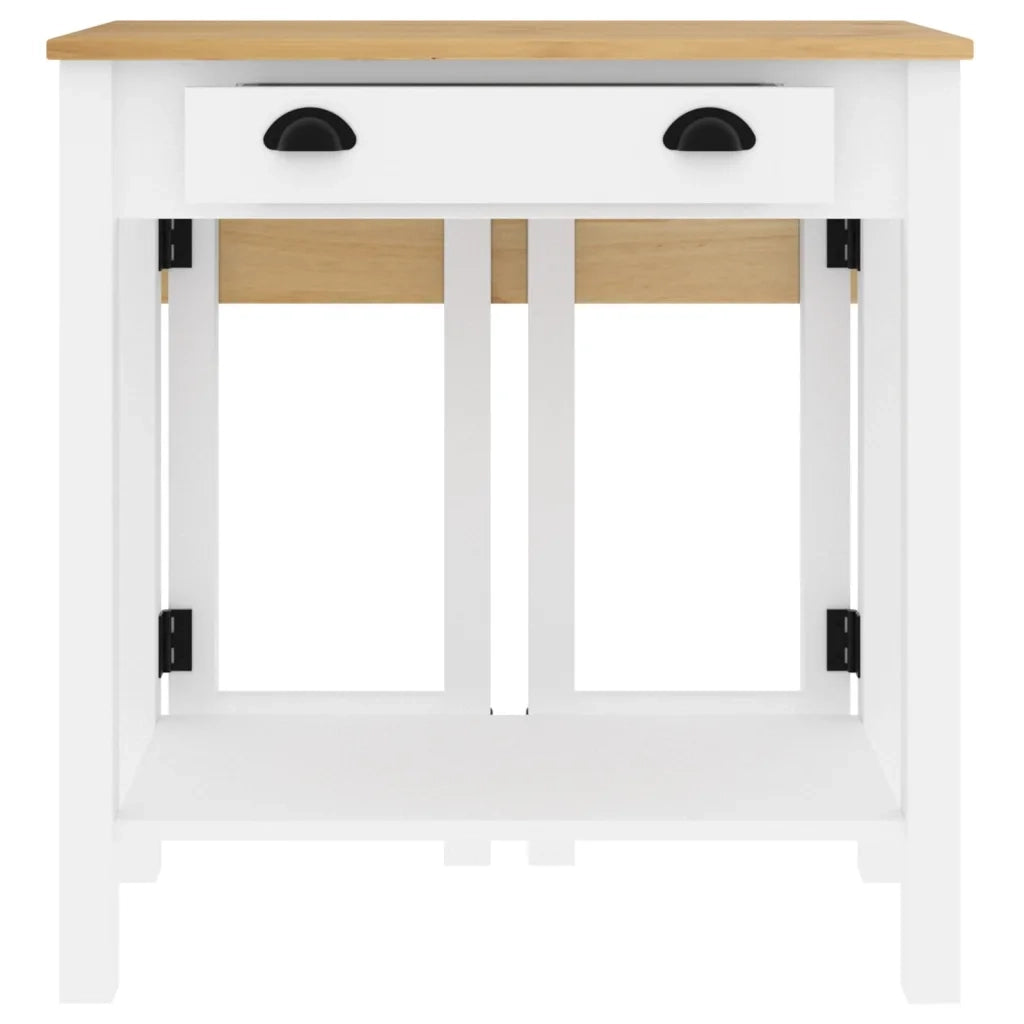 vidaXL Set da Bar 5 pz Bianco in Legno Massello di Pino