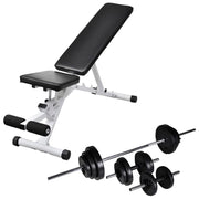 Panca da allenamento con set di manubri e dischi (30,5 kg) 02_0000053