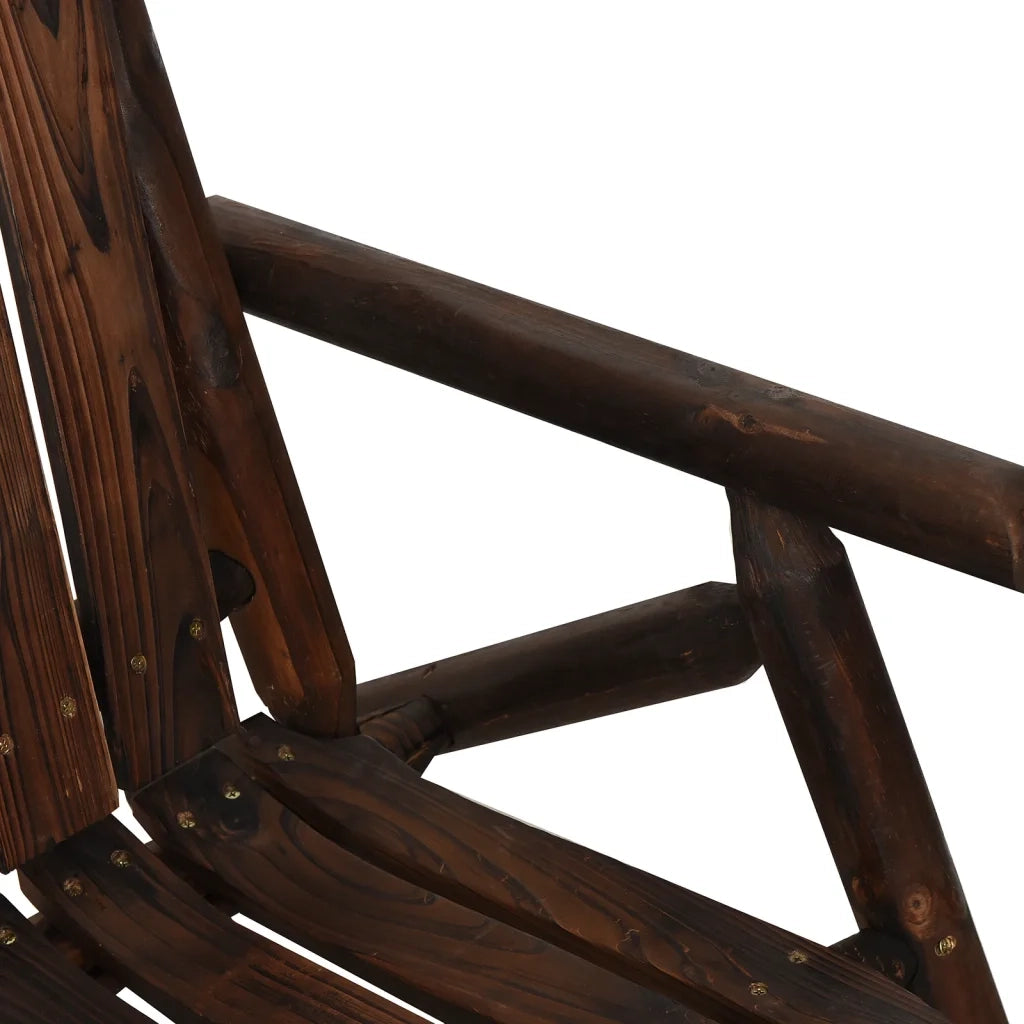Panca Giardino 2 Posti-Sgabello-Panca da esterno 119x85x98cm Legno Massello Abete Rosso 856483