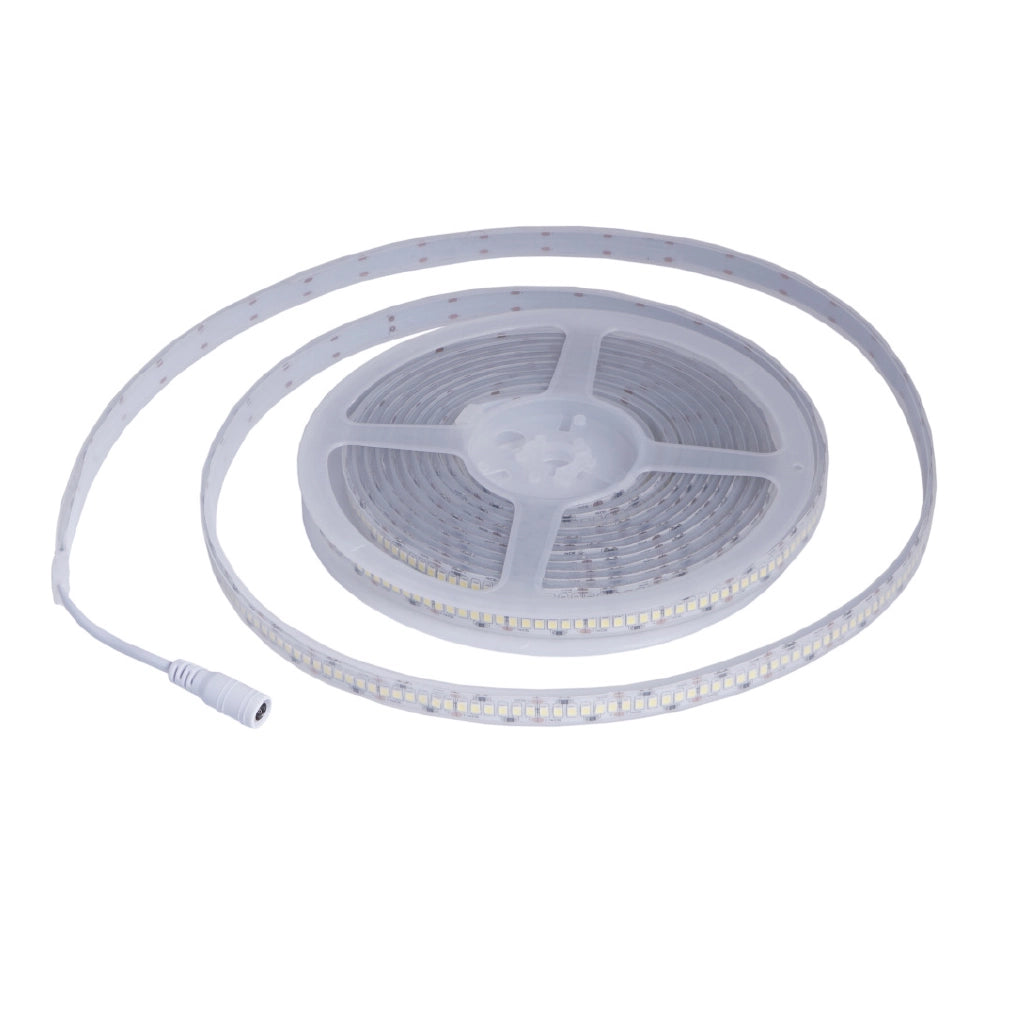 Striscia LED 24V IP65 240 LED/mt, 4000K Naturale, Alta Luminosità 4800lm/mt, Chip 2835, Angolo 120°, Biadesivo 3M, Ideale per Illuminazione Diretta & Indiretta