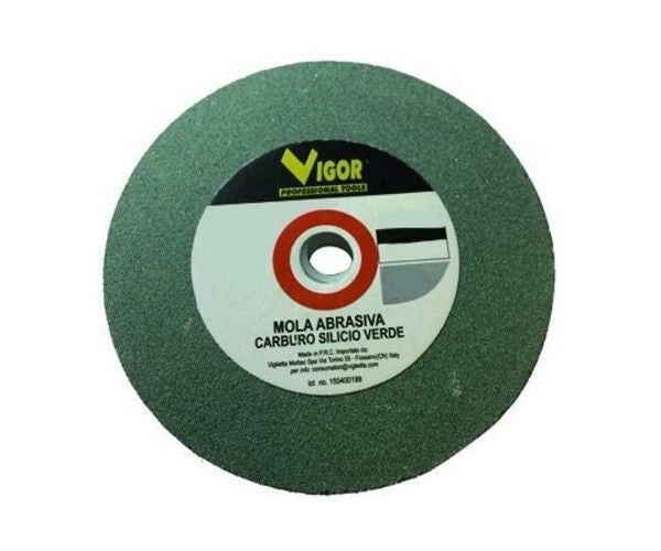 Vigor-blinky Mola Abrasiva Carburo di Silicio Verde 3C Grana 80 per Utensili in Metallo Duro Widia 125x15x16 mm colore Verde