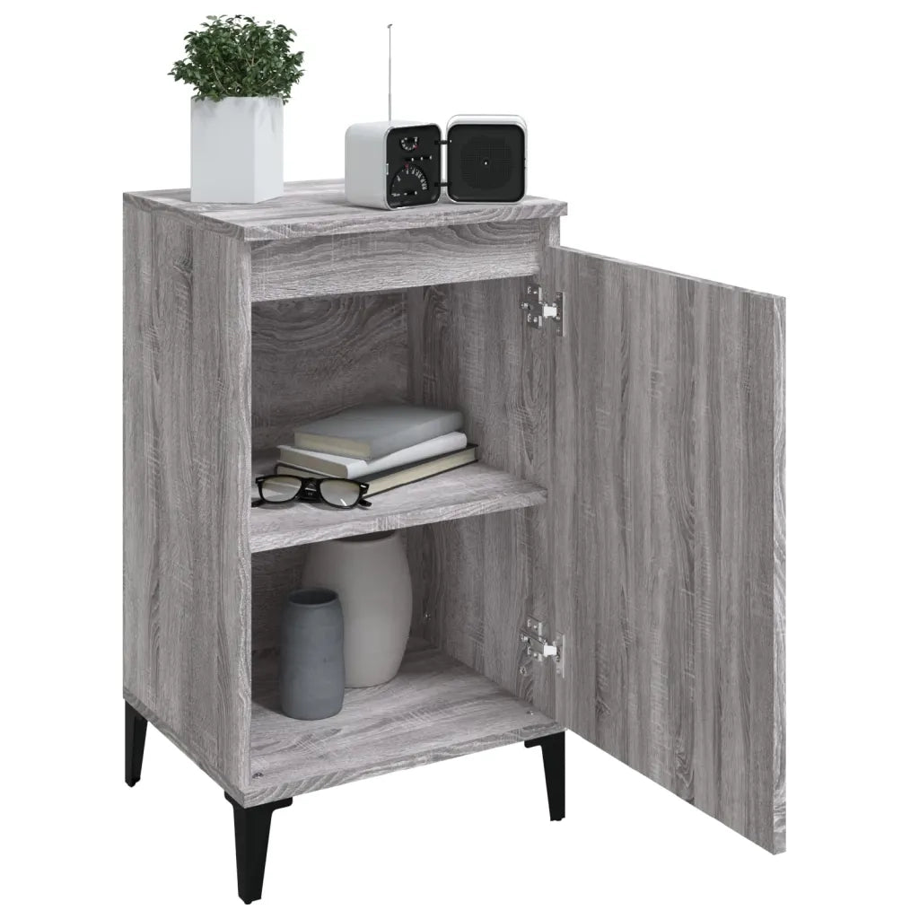 Comodino Grigio Sonoma 40x35x70 cm in Legno Multistrato 819656