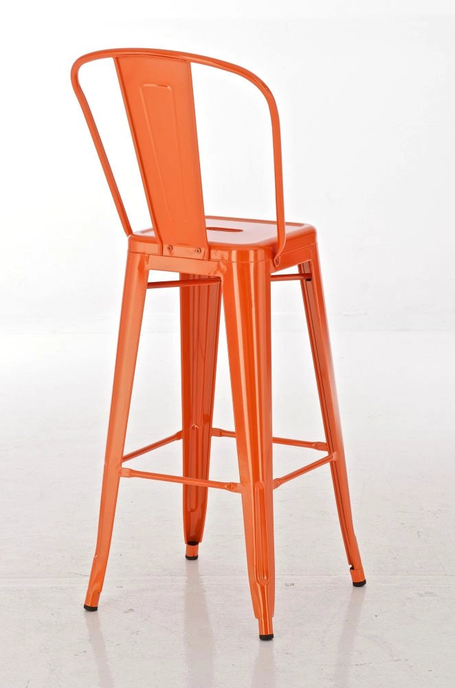 Sgabello Aiden in metallo arancione