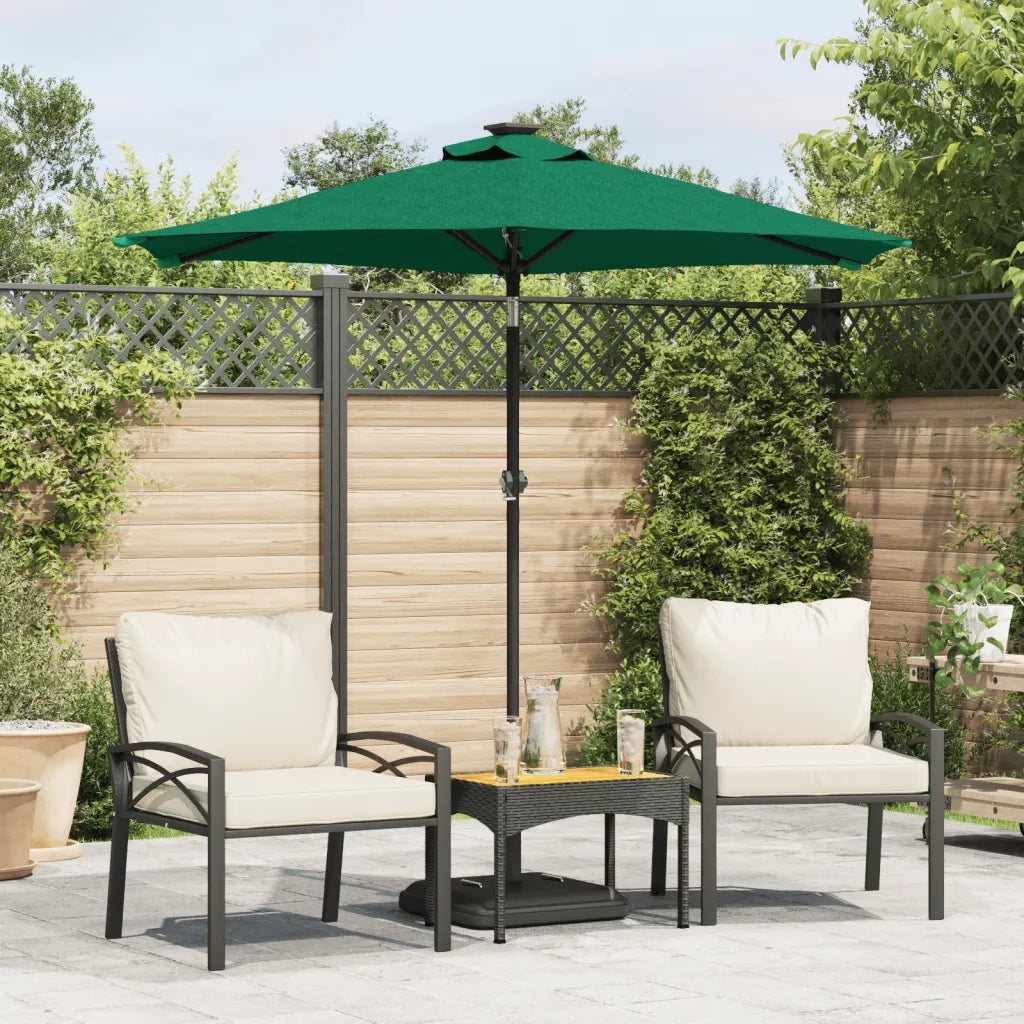 Ombrellone Giardino con Palo in Acciaio Verde 225x225x212 cm 4005059