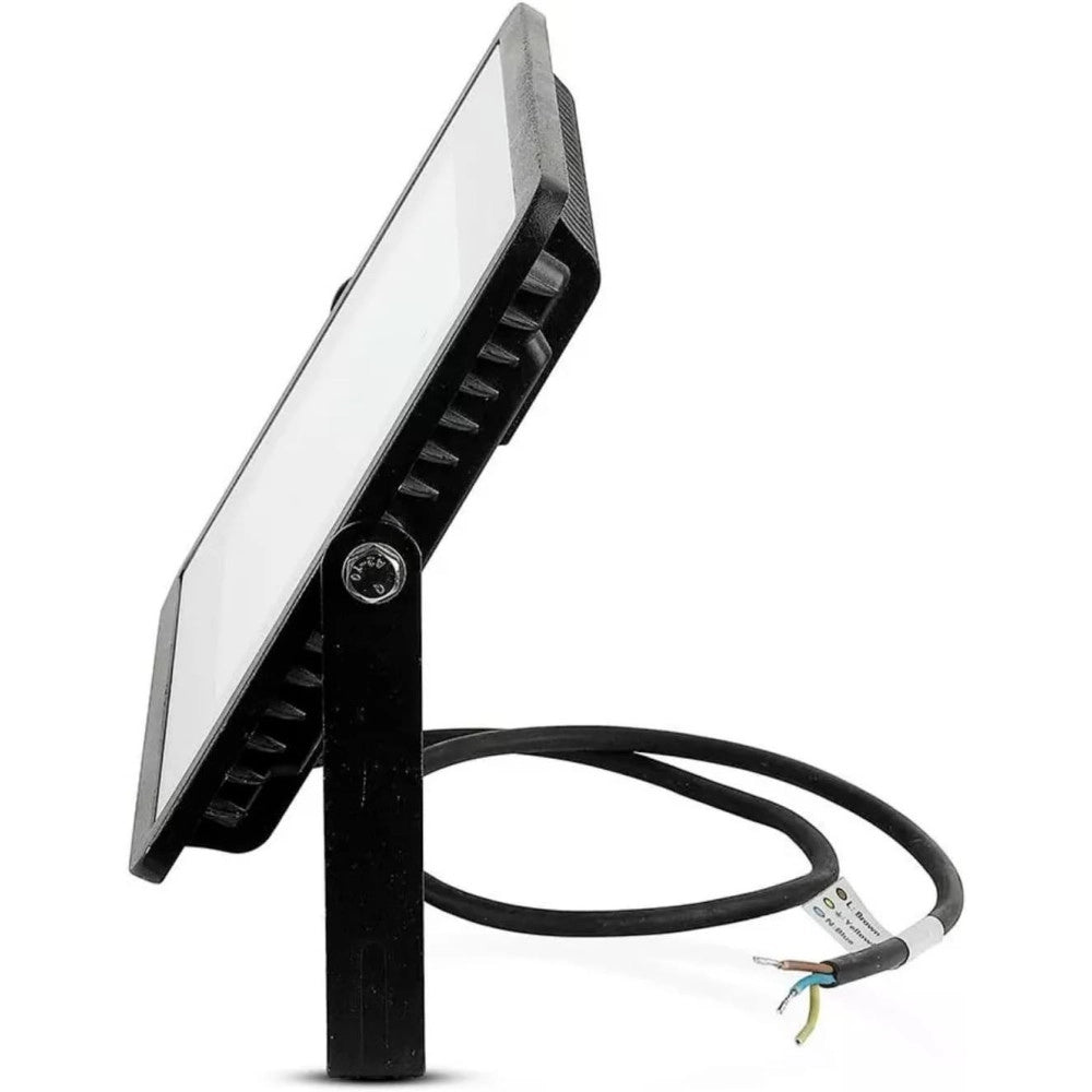 Trade Shop - V-tac Faro Faretto Led Smd 10w 20w 30w 50w 100w Slim Da Esterno Ip65 Colore Nero - -bianco Freddo-50 Watt