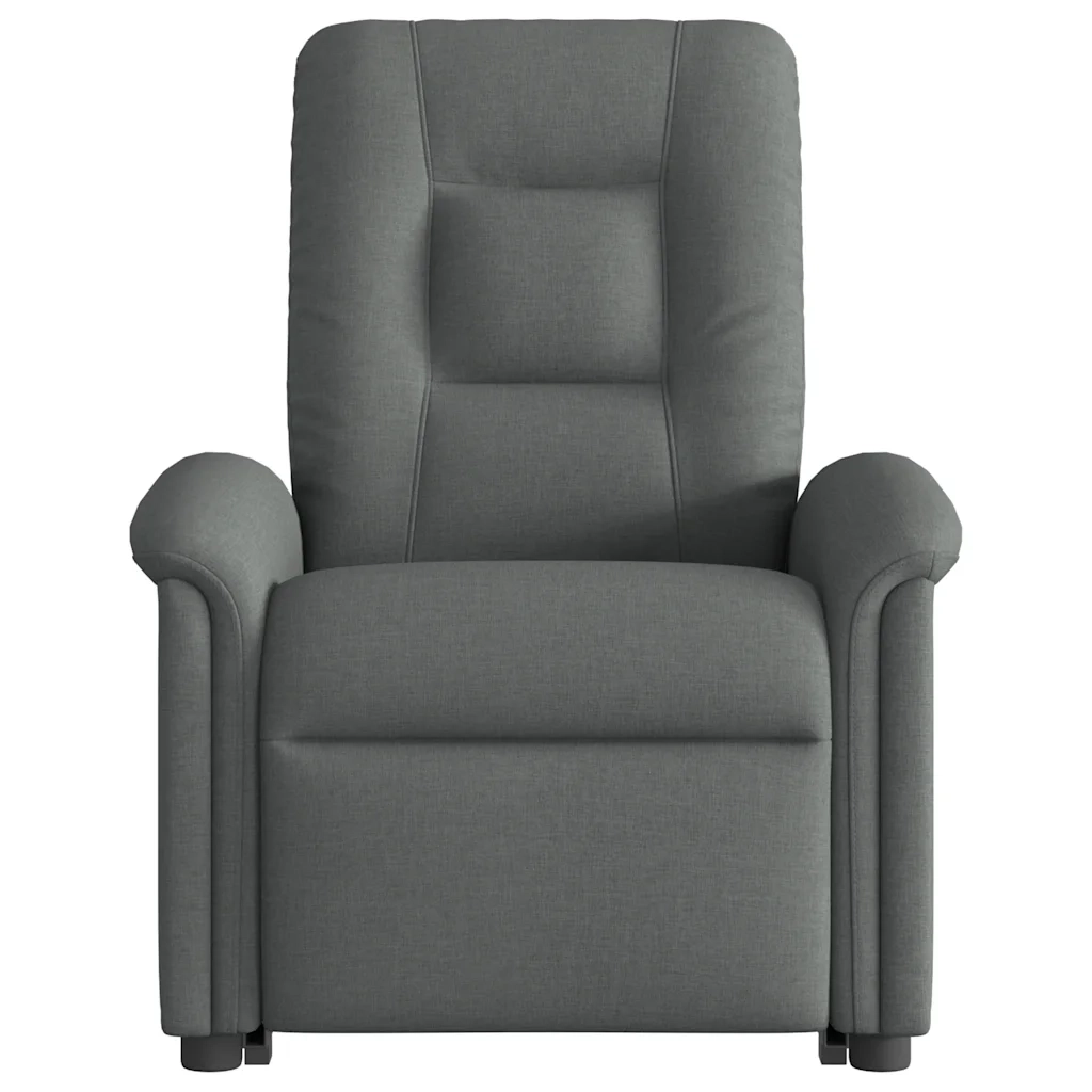 Poltrona Alzapersona Massaggi Reclinabile Grigio Scuro Tessuto 3303265