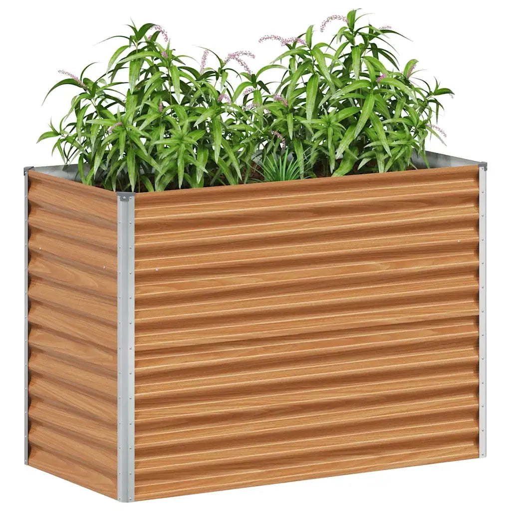 Fioriere | Cassetta per fiori | Letto rialzato da giardino 98 x 50 x 68 cm Acciaio zincato