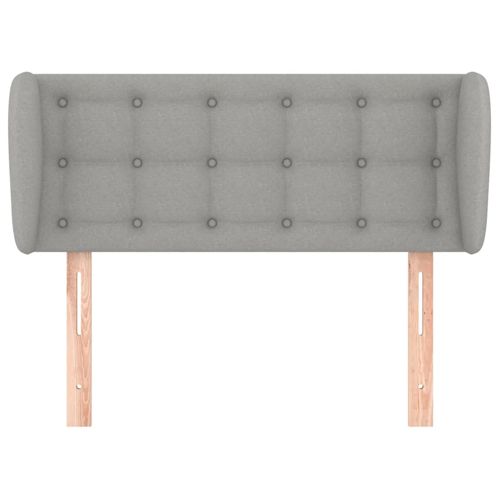 Testiera ad Orecchio Grigio Chiaro 103x23x78/88 cm in Tessuto