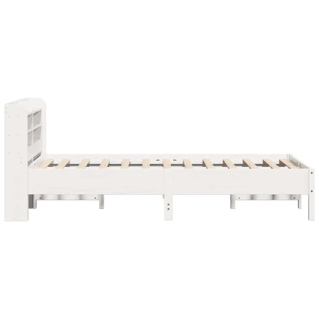 Giroletto senza Materasso-Struttura Letto Bianco 100x200 cm Legno Massello Pino 731026