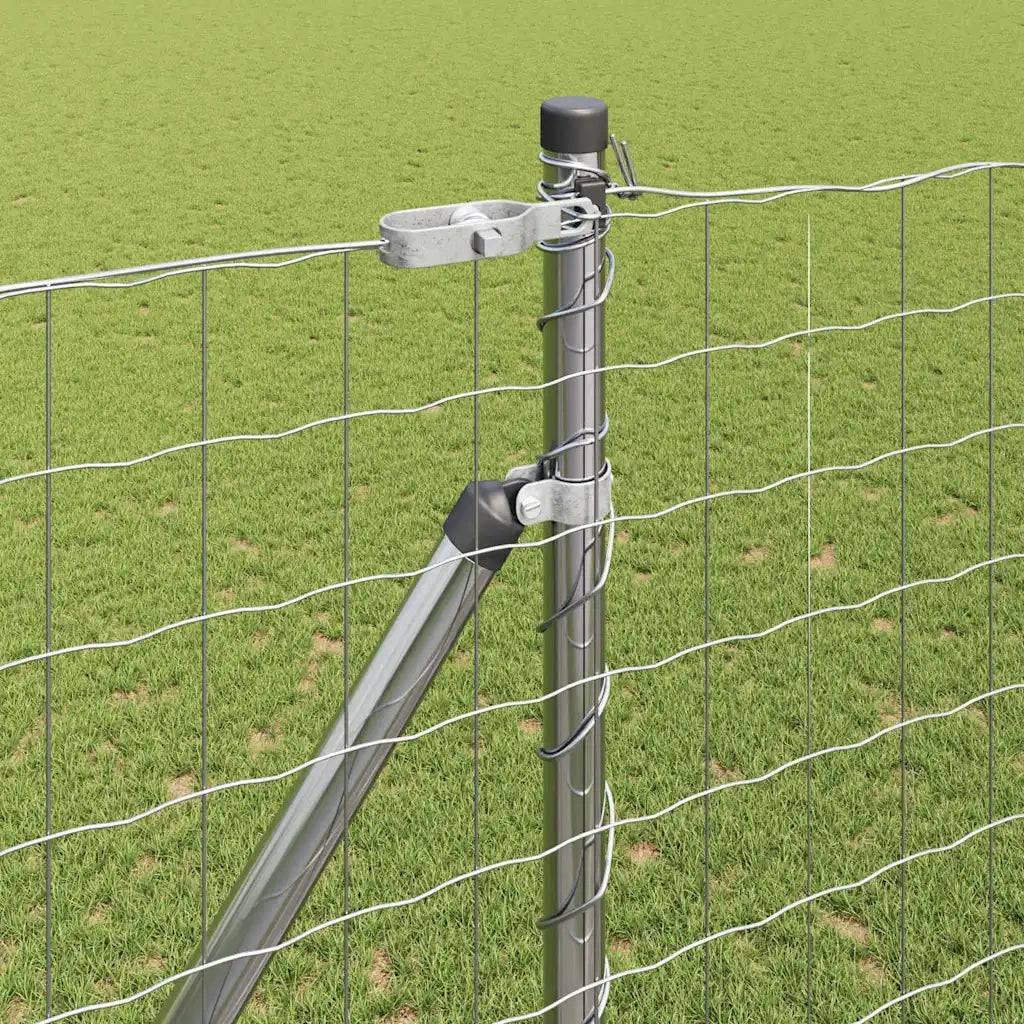 Recinzione da Giardino | Recinzione con Posto Argento 1,5 x 10 m Acciaio