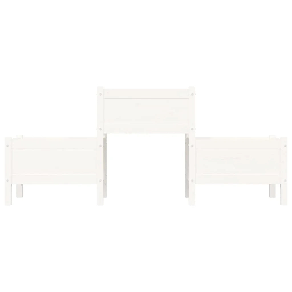Fioriera rialzata per piante e fiori terrazza giardino 178,5 x 44 x 75 cm legno massello di pino bianco 02_0037465