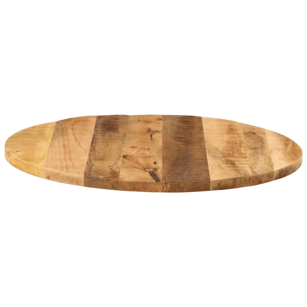Piano per Tavolo Ã˜ 70x3,8cm Rotondo Legno Massello Grezzo Mango