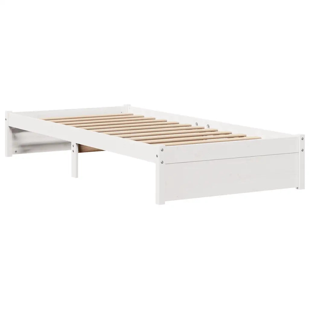 Giroletto con Testiera senza Materasso Bianco 90x190 cm