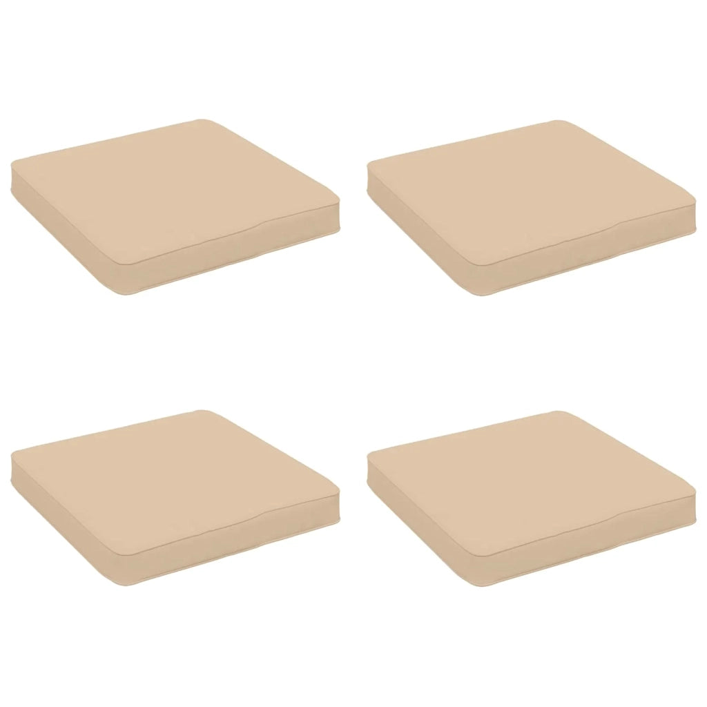 Cuscini per Sedia in 4 Pezzi VUGHT 4 pcs 100% Poliestere Crema 946220