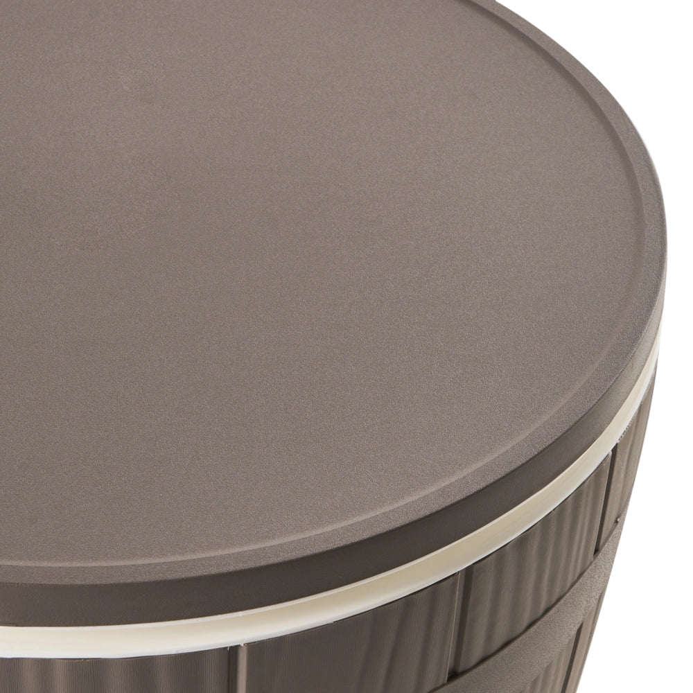Garden Cool Bar Taupe Polipropilene Refrigeratore da incasso Meccanismo di regolazione dell'altezza Piano da tavolo ⌀ 48 cm Taupe