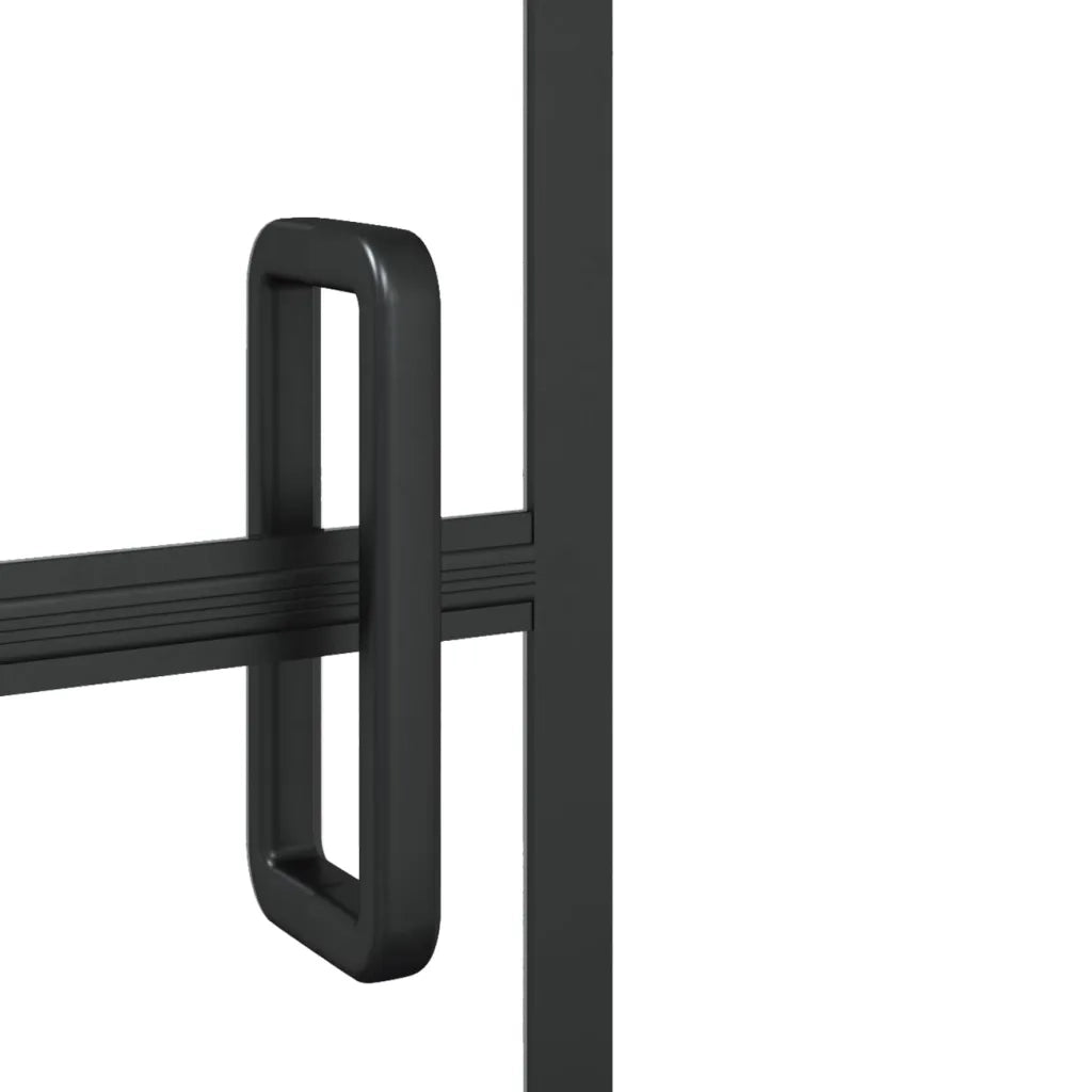 Pannello Doccia Pieghevole in ESG 80x140 cm Nero CFW2662759