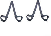 Due cinture per yoga mat adattabili; adatti per yoga, pilates, allenamento, aerobica, fitness, sport e attività all'aperto. colore grigio scuro