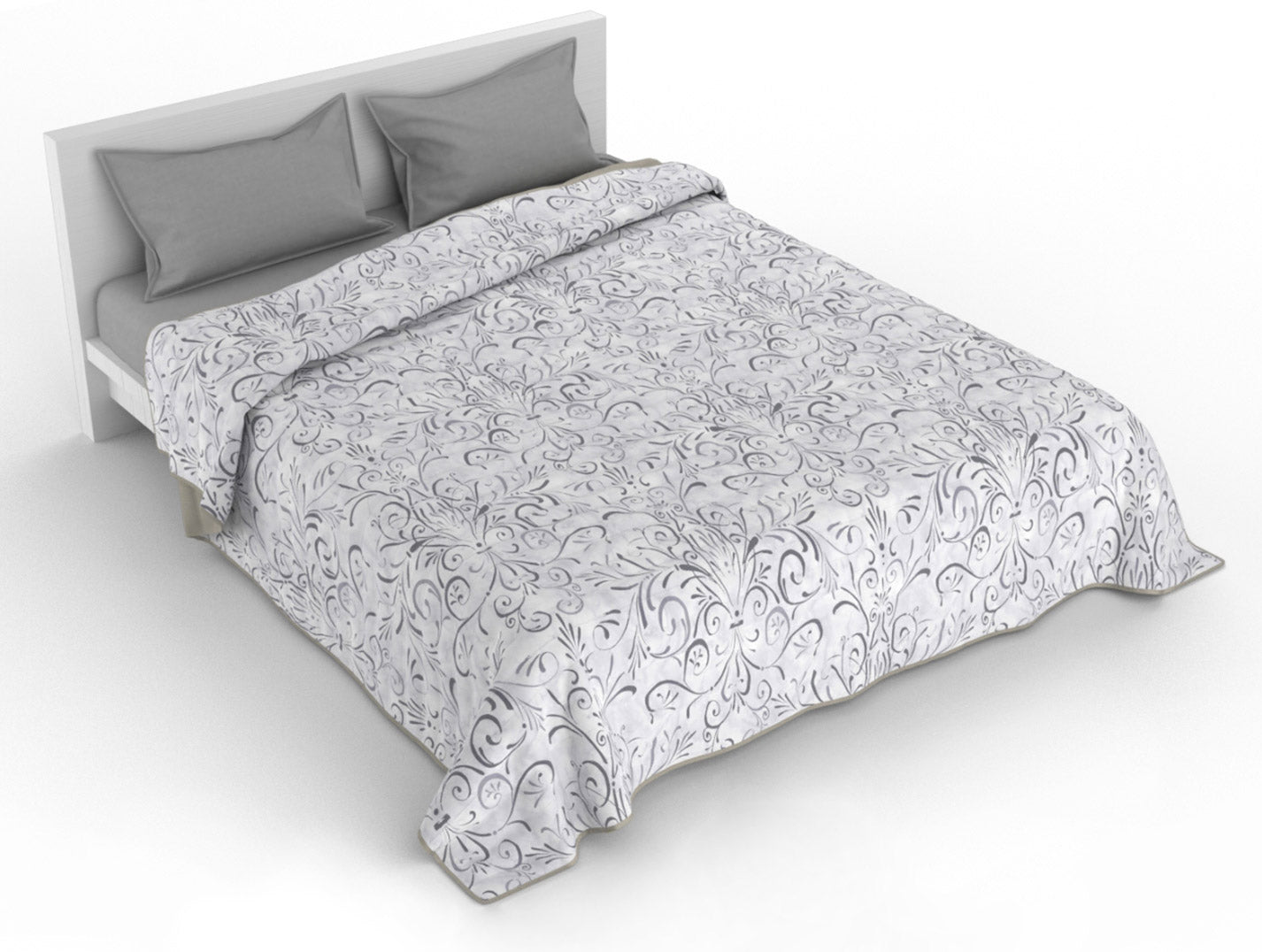 Trapuntino Matrimoniale 100gr con Stampa in Microfibra Ornato