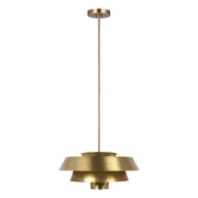 Sospensione Contemporanea Brisbin Acciaio Ottone Brunito 1 Luce E27