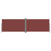 Tenda da sole laterale retrattile/schermo protettivo per patio giardino terrazza balcone 180 x 600 cm marrone 02_0007418