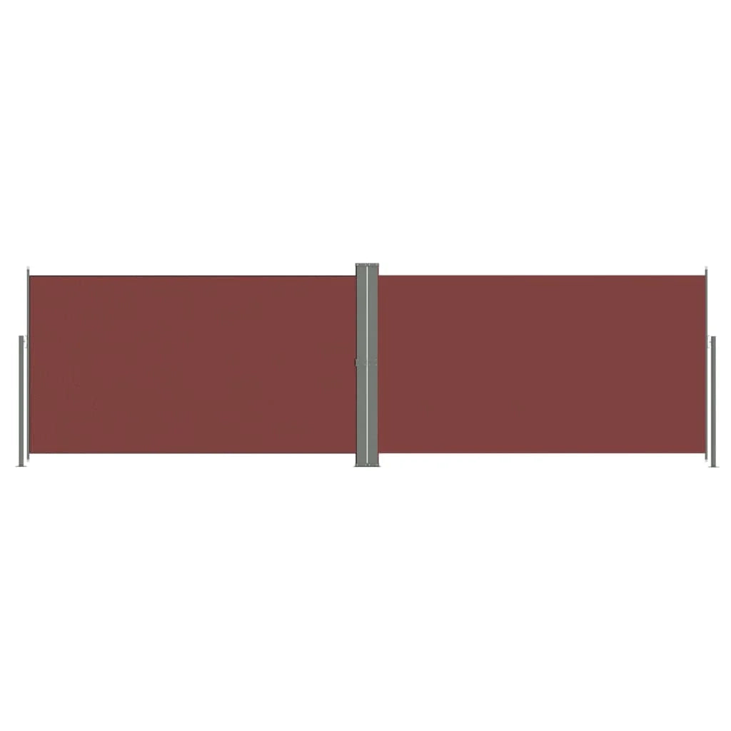 Tenda da sole laterale retrattile/schermo protettivo per patio giardino terrazza balcone 180 x 600 cm marrone 02_0007418