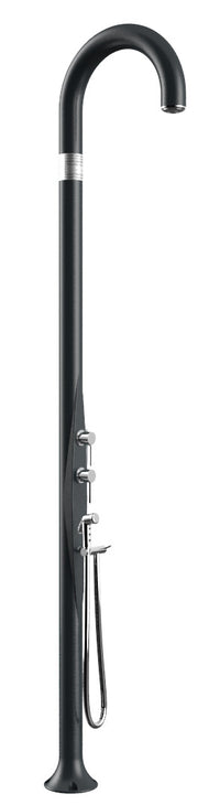 Doccia da Esterno Giardino Miscelatore Deviatore e Doccetta Mobile Arkema Funny Yin Antracite