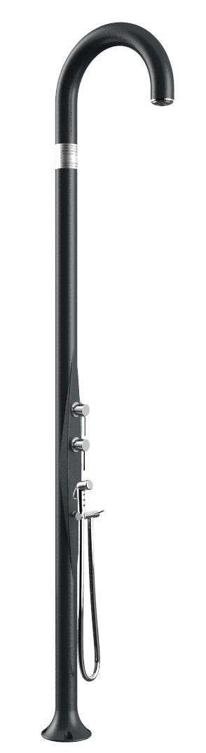 Doccia da Esterno Giardino Miscelatore Deviatore e Doccetta Mobile Arkema Funny Yin Antracite