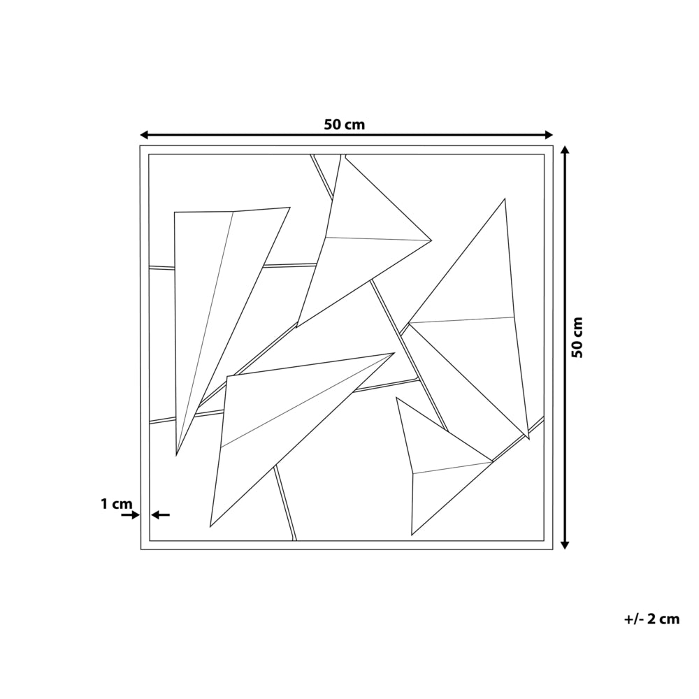 Decorazione da parete 3D geometrica in metallo blu e dorato in metallo moderno stile costiero