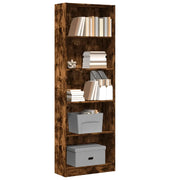 Libreria Rovere Fumo 60x24x176 cm in Legno Multistrato 857825