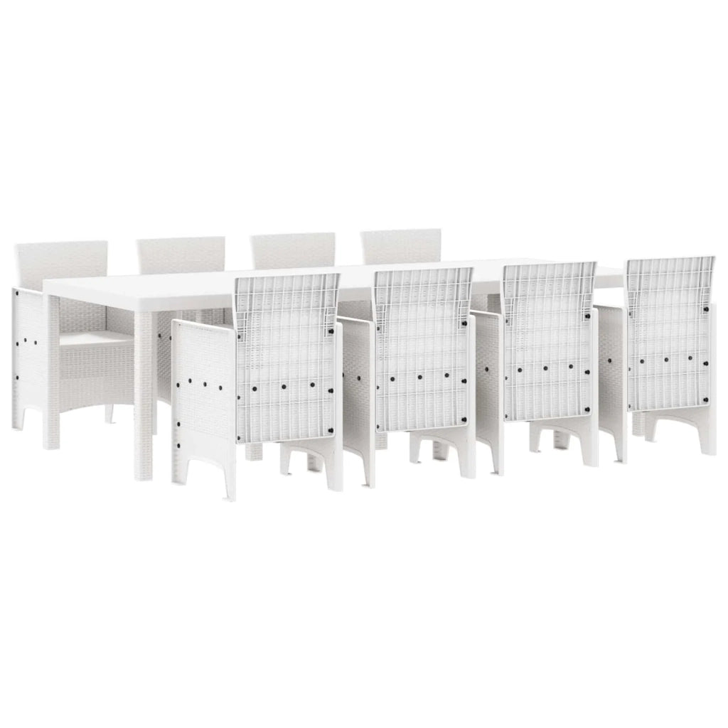 Set da Pranzo per Giardino 9 pcs Grigio chiaro Polipropilene 3378747