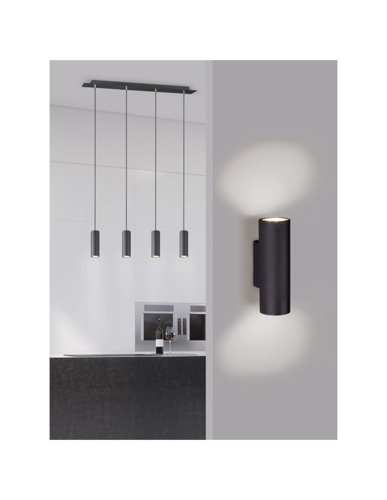 Applique Ruggine Cilindro Marley Doppia Emissione Su e Gi Trio Lighting
