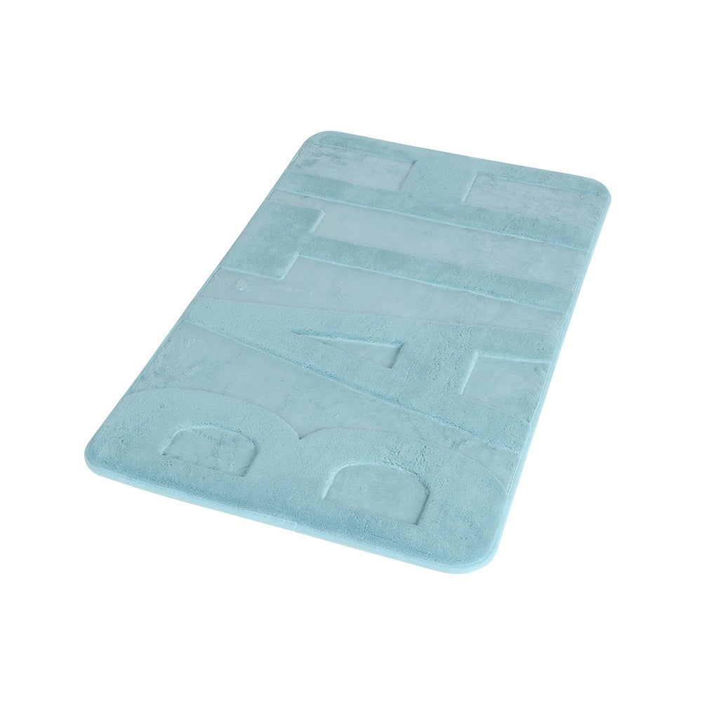 Tappeto memory foam azzurro chiaro 45x75 cm