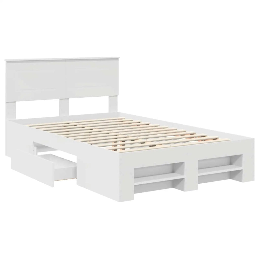 Struttura del letto Bianco 137 x 203 cm Legno multistrato