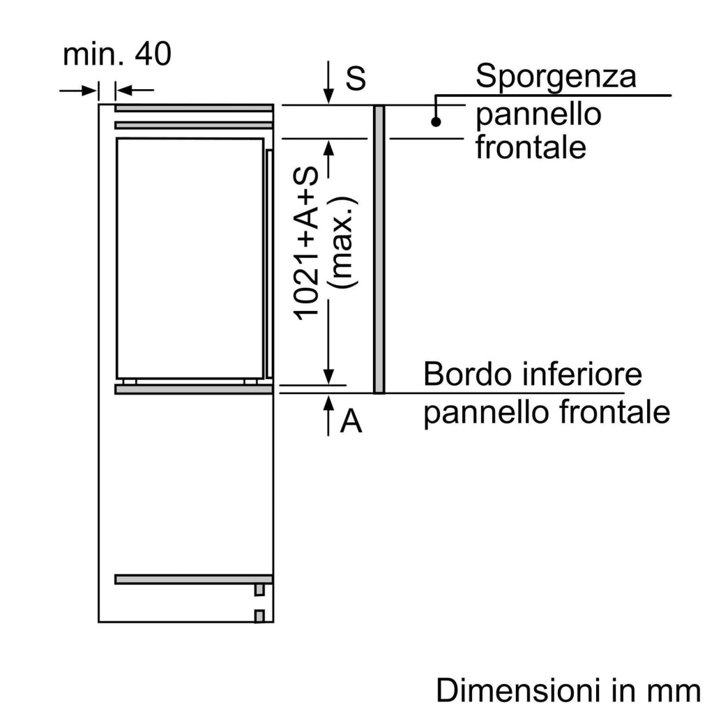 Bosch Serie 4 KIR31VFE0 frigorifero Da incasso 165 L E Bianco