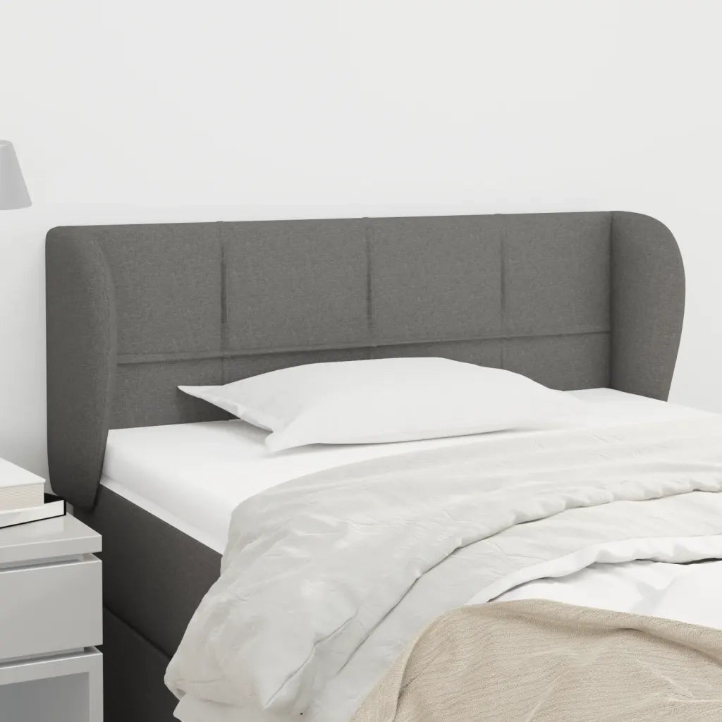 Testiera ad Orecchio Grigio Scuro 93x23x78/88 cm in Tessuto 3117127