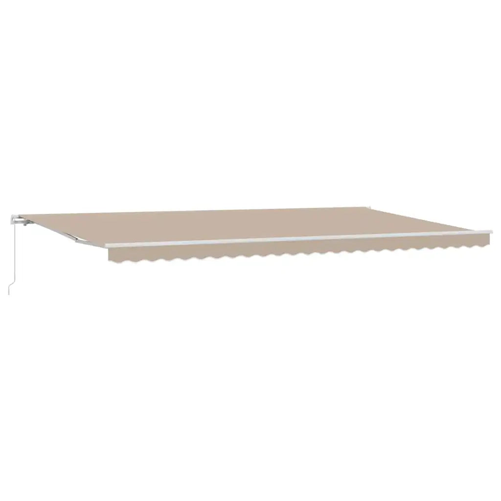 Tenda Retrattile Beige 600 × 350 cm Poliestere e Alluminio 3331749