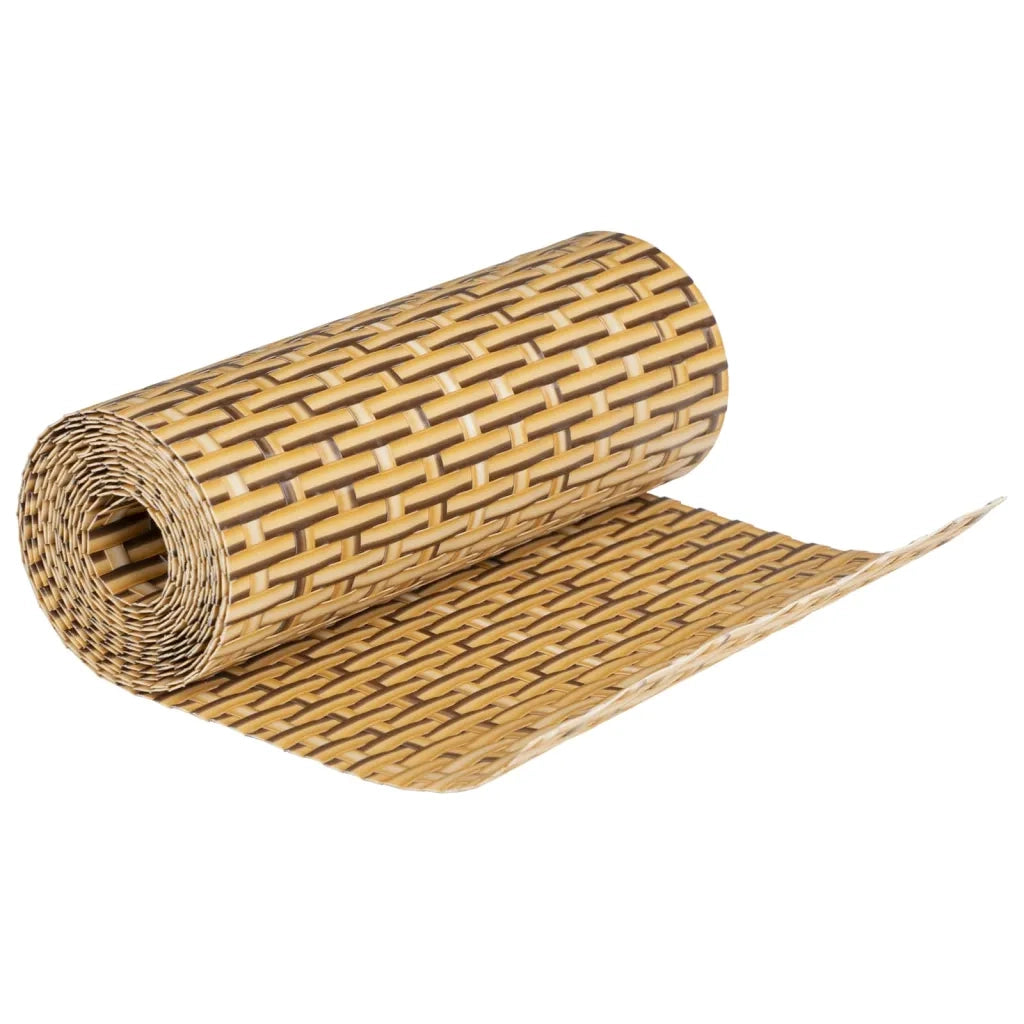 Schermi da Balcone 10 pz Marrone Chiaro 255x19 cm in Polyrattan