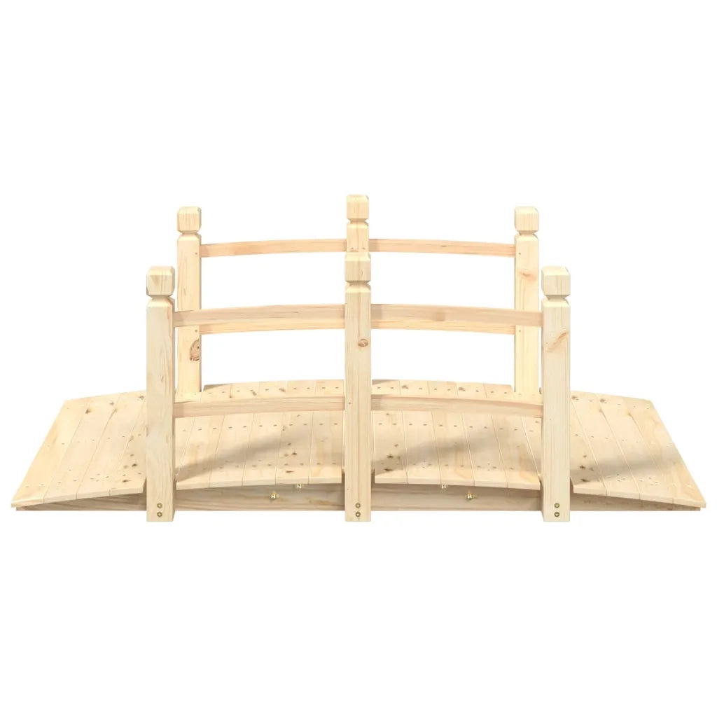 Ponte Giardino Ringhiere 150x67x56cm Legno Massello Abete Rosso 363355