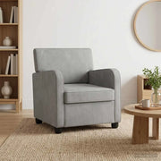 Poltrona Grigio Chiaro Velluto 42043412