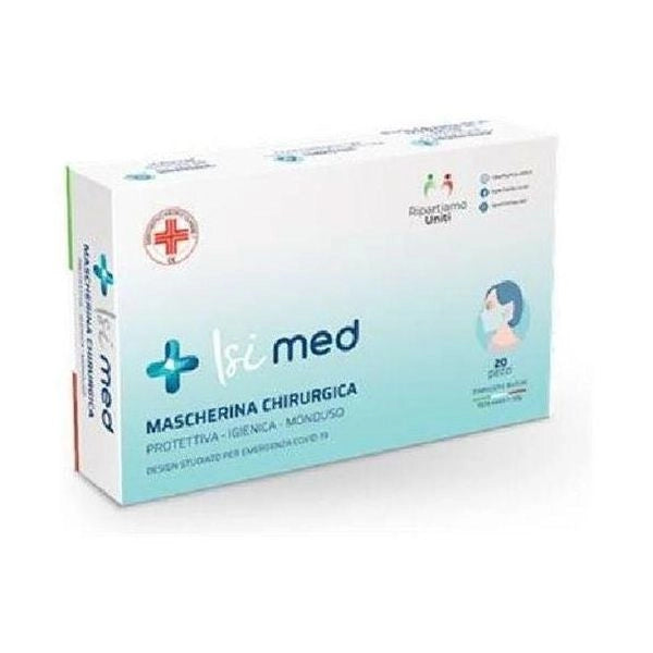 Mascherina chirurgica monouso tnt 20 pezzi cl ice ita - MASK22385