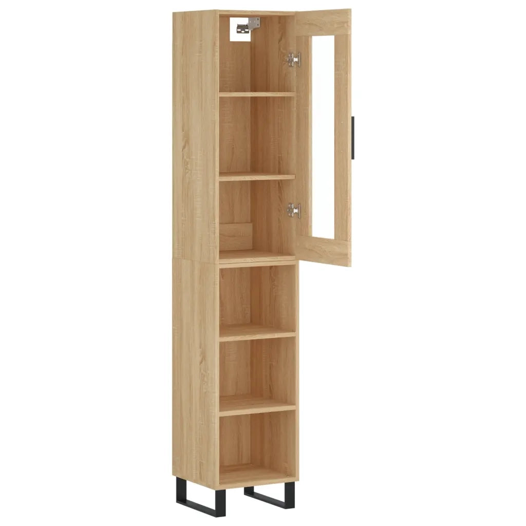 Credenza Rovere Sonoma 34,5x34x180 cm in Legno Multistrato 3199388