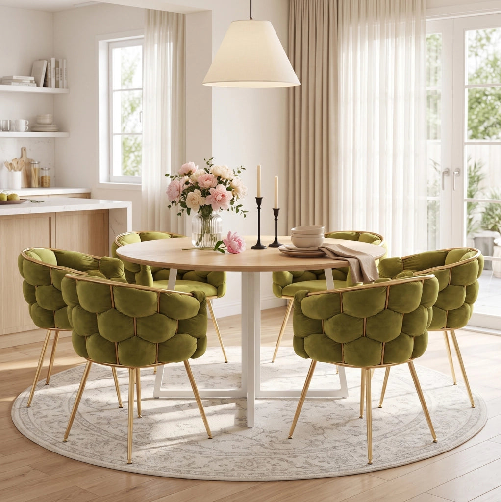 Set di 2 poltrone 73x56x75 cm velluto oliva metallo dorato con braccioli