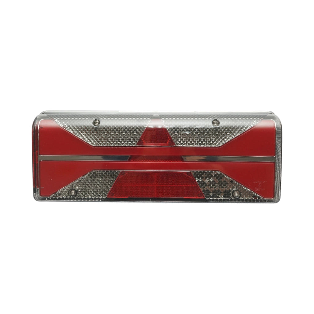 Luce freno posteriore sinistra LED camion 24V, 7 pin ASS2.1+4x2 con illuminazione targa 400x153x88mm