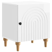 Comodino | Armadio da Notte | Mobiletto da notte Bianco Lucido 43 x 34,5 x 50 cm