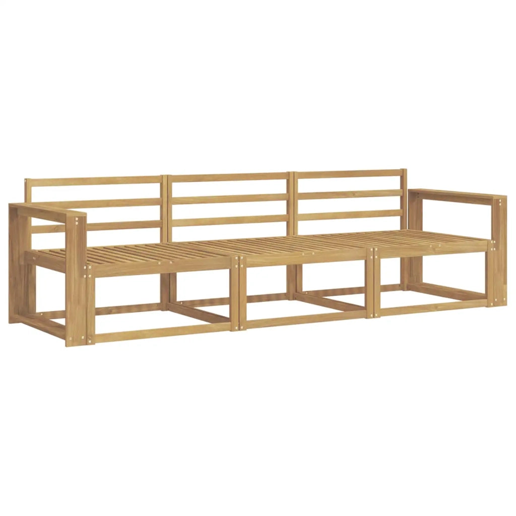 Set di divani da esterno 3 pcs Bianco 257,5 x 83 x 73 cm