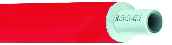 TUBO MULTISTRATO spessore alluminio mm. 0,20 mis. 16x2,0 colore rosso 50.00 metri