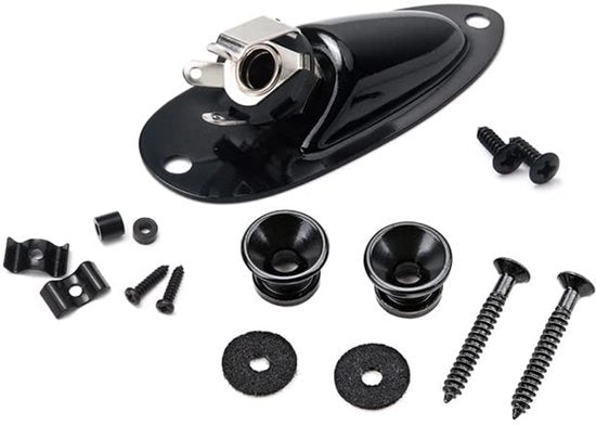 Hardware per chitarra elettrica - Set di accessori per migliorare le prestazioni delle corde - Nero - Incluso: viti per montaggio - Adatto per chitarre elettriche...