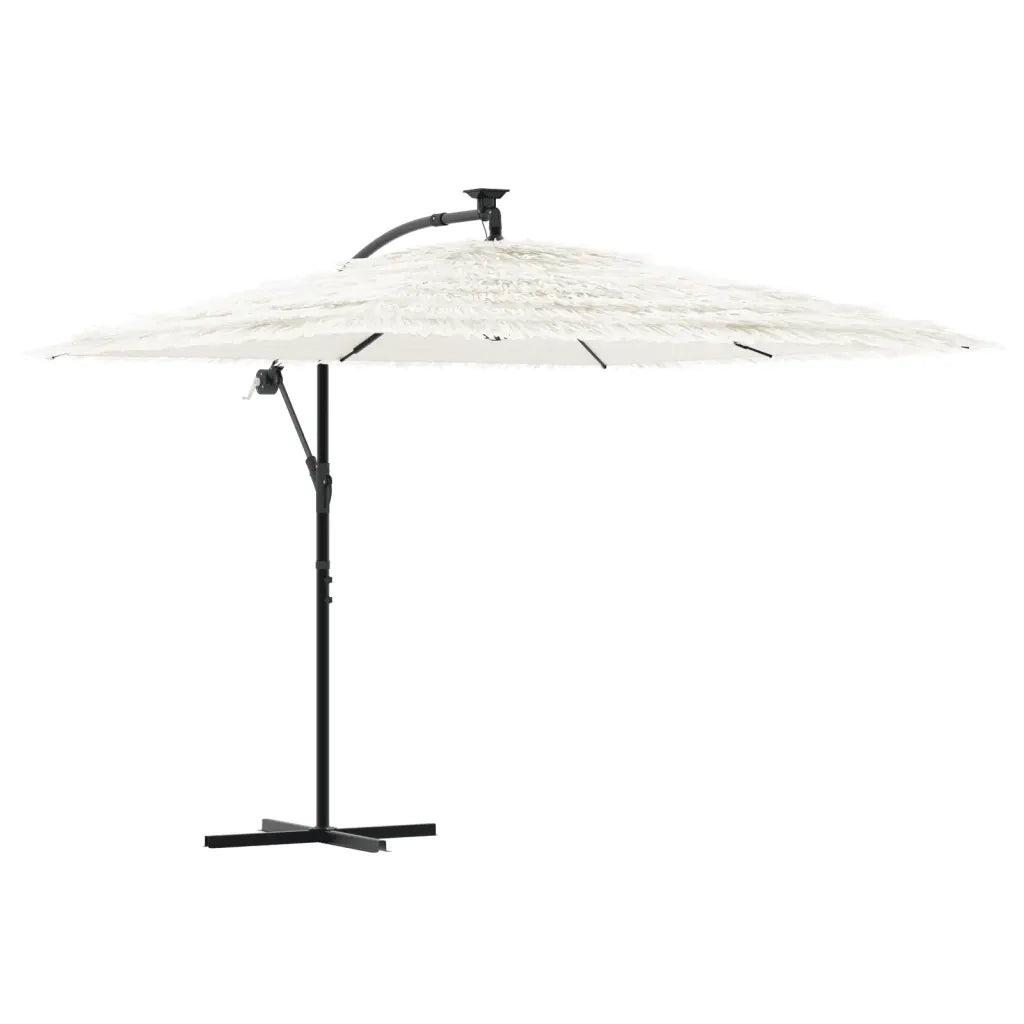 Ombrellone Giardino con Palo in Acciaio Bianco 269x269x235 cm 4005081