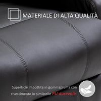 Poltrona Relax Massaggiante 84x92x109 cm in Similpelle Nera